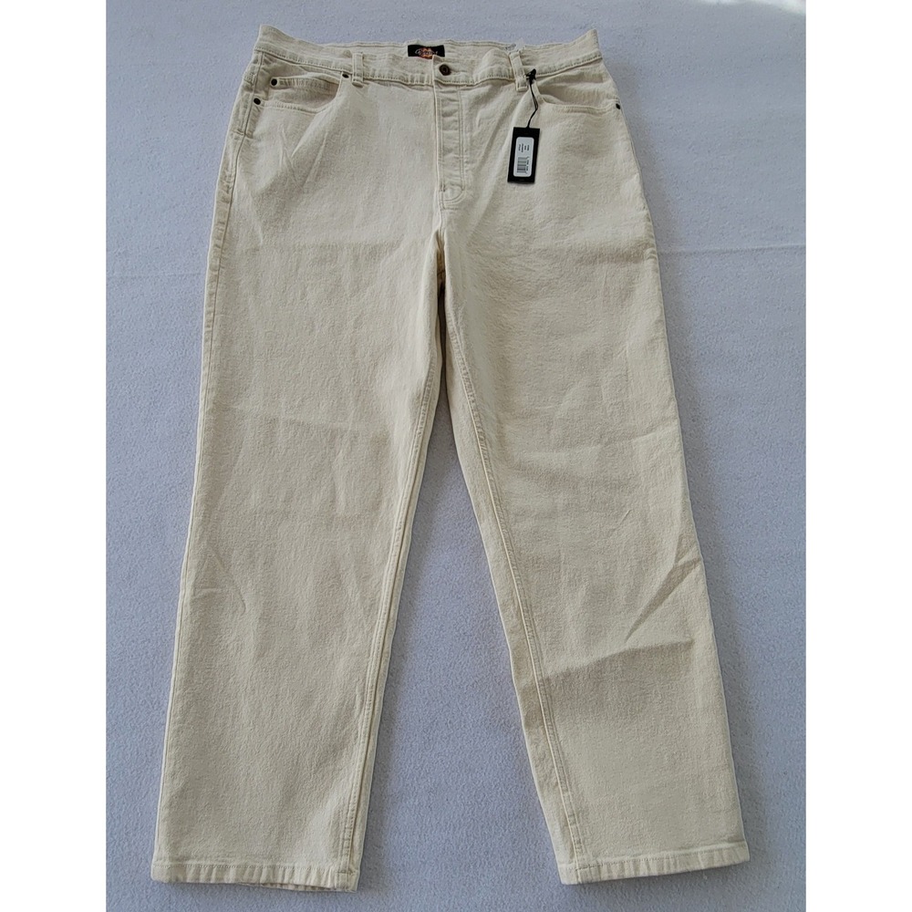 Dickies Men's 38x32 Thomasville Denim Canvas Pants Natural Ivory DUR07NT *NWT*